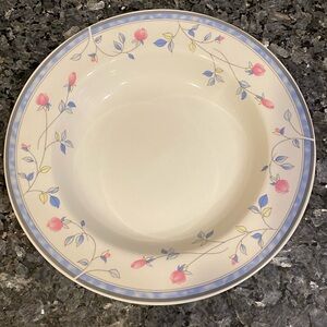 Vintage Fine Porcelain Florete Made In China By Sonata Bowl & Matching Plate